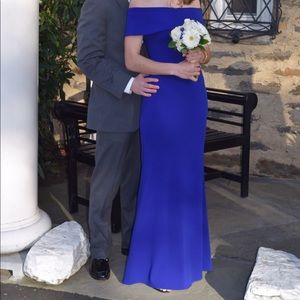 aqua scuba crepe mermaid gown